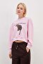 3 Threaded Tiger Print Oversize Sweatshirt - 6