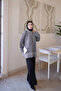 Smoked Glittery Beard Casual Knitwear Tunic - 3