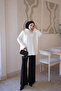 Cream Corsman Layered Sleeve Knitwear Tunic with Stones on the Shoulder - 2