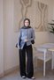 Gray Waist Drawstring Corsman Knitwear Cardigan - 2