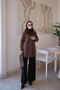 Brown Soft Fur Collared Angora Knitwear Cardigan - 2