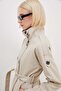 Belted Stand Collar Buttoned Trench Coat - 7
