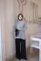 Gray Casual Soft Knit Sweater - 2