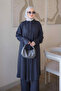 Anthracite Half-Buttoned Tunic and Trousers Set - 3