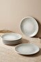 Natura Ocean 12 Piece Porcelain Serving and Cake Plate Set for 6 People - Guaranteed Click-Clack Design & Pattern - 3