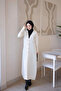 Cream Buttoned Mercerized Cardigan - 2