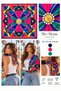 Choose Your Style: Eighties Retro Pearl and Fan Patterned Scarf 70 X 70 cm
