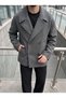 Men's Double-Breasted Oversize Cashmere Short Coat