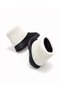 Knitted, Bowknot, Furry Children's Boots 31-35 Black - 5