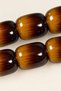 Christmas Tiger Crimped Amber Prayer Beads – Short Barrel · Yellow String - 7