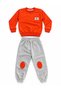 Boys' Crew Neck Sweatpants with Knee Patches and Pockets, Basic Tracksuit Set for Ages 1-5 W0126 - 2