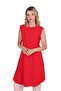 Combed sleeveless tunic red - 4