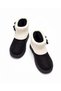 Knitted, Bowknot, Furry Children's Boots 31-35 Black - 4
