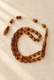 A. Kadir Bayraklı Masterly Crafted Fire Amber Prayer Beads – Honey – Green Thread - 6