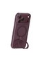 iPhone 18 Pro Max & 17 Pro Max Compatible Case with Ring Stand Magsafe Rovana Cover Premium Liquid Silicone - Dark Cherry - 2