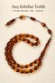 A. Kadir Bayraklı Master Craftsmanship Fire Amber Prayer Beads – Honey – Black Thread