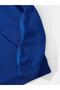 Unisex Saks Blue Basic Hooded Sweatshirt with Pockets - 4