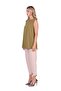 Combed Cotton Sleeveless Tunic Oil Green - 2