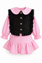 Children's Dress and Sweater Set Double Set Cotton Baby Collar - 2