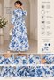 Almada Jessica Woven Reglan Sleeve Flower Printed Dress - 2