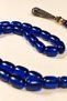 Specially Crafted Zeyve Amber Prayer Beads – Certified with Metal Tassel – Cobalt Blue - 7