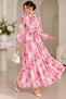 Almada Jessica Woven Reglan Sleeve Flower Printed Dress - 4