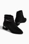 D1945 Women's Side Buckle Zippered Boots - 5