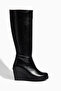 D1974 Women's Wedge Sole Zippered Daily Boots - 2
