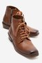 Molin Men's Tan Faux Leather Cowboy Dallas Western Lace-Up Wooden Heel Handmade Boots