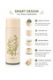 500ML Glass Water Bottle with Floral Print, Protective Sleeve, Leakproof Screw Lid and Wide-Mouth Design for School, Office, Gym, Travel and Daily Hydration - 3
