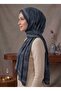 Cloud Pattern Bamboo Shawl New Cotton Stylish Shawl Black Gray - 3