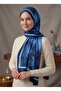 Cloud Pattern Bamboo Shawl New Cotton Stylish Shawl Navy Blue Night Blue - 5