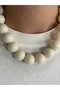 Cream Color Acrylic Bead Women's Necklace - 2