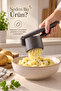 Metal Potato Masher Press – Practical Mashed Potato Making Apparatus with Ergonomic Handle, Black - 3