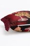 Leopard Hour Leopard Patterned Gloves and Goblet Burgundy Retro Fringed Throw Pillow Cover - 5