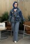 Bead Embroidered Denim Jacket - 5