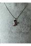 Steel Pendant Cowboy Boot Model with Zircon Stones