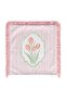 Tulip Stripe Pink Striped Tulip Patterned Fringed Decorative Throw Pillow Cover - 4