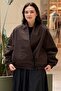 V-Neck Front Ribbon Buttoned Jacket