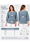 Women's Silvery 4/3 Capri Sleeve Knitwear Blouse - 5