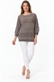 Women's Silvery 4/3 Capri Sleeve Knitwear Blouse - 2