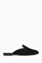 Velvet Plain Mule Black