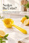 Yellow Manual Lemon Squeezer – Practical Citrus Juicer with Ergonomic Handle - 3