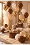 Chrome Gold Brown White Sea Sand Balloon Set 20Pcs Gold Beige Birthday Balloon Party Balloon Engagement Promise Wedding Baby Shower Party Ornament Decoration Balloons - 2