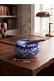 Ceramic Ashtray, Large Size, with Lid, Ocean Blue, Hand-Crafted, Odor-Proof, 12.5 cm - 2