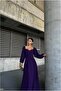 Satin Square Maxi Evening Dress Fabric Dress Collar - 3