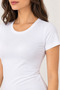 Women's Modal Cotton Crew Neck Short Sleeve Basic Undershirt Stretchy Casual Undergarment - 4