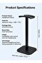 1Pc Aluminum Headphone Stand Holder Desk Organizer Universal Fit Non Slip Base Compact - 2