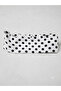 Black and White Polka Dot Cotton Viscose Elastic Hair Band / Crown - 2