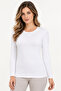 Women's Modal Cotton Crew Neck Long Sleeve Basic Undershirt Stretchy Casual Undergarment - 2